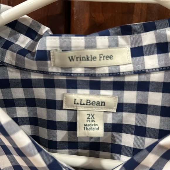 LL Bean Ladies 2x wrinkle free button down shirt - Picture 2 of 3